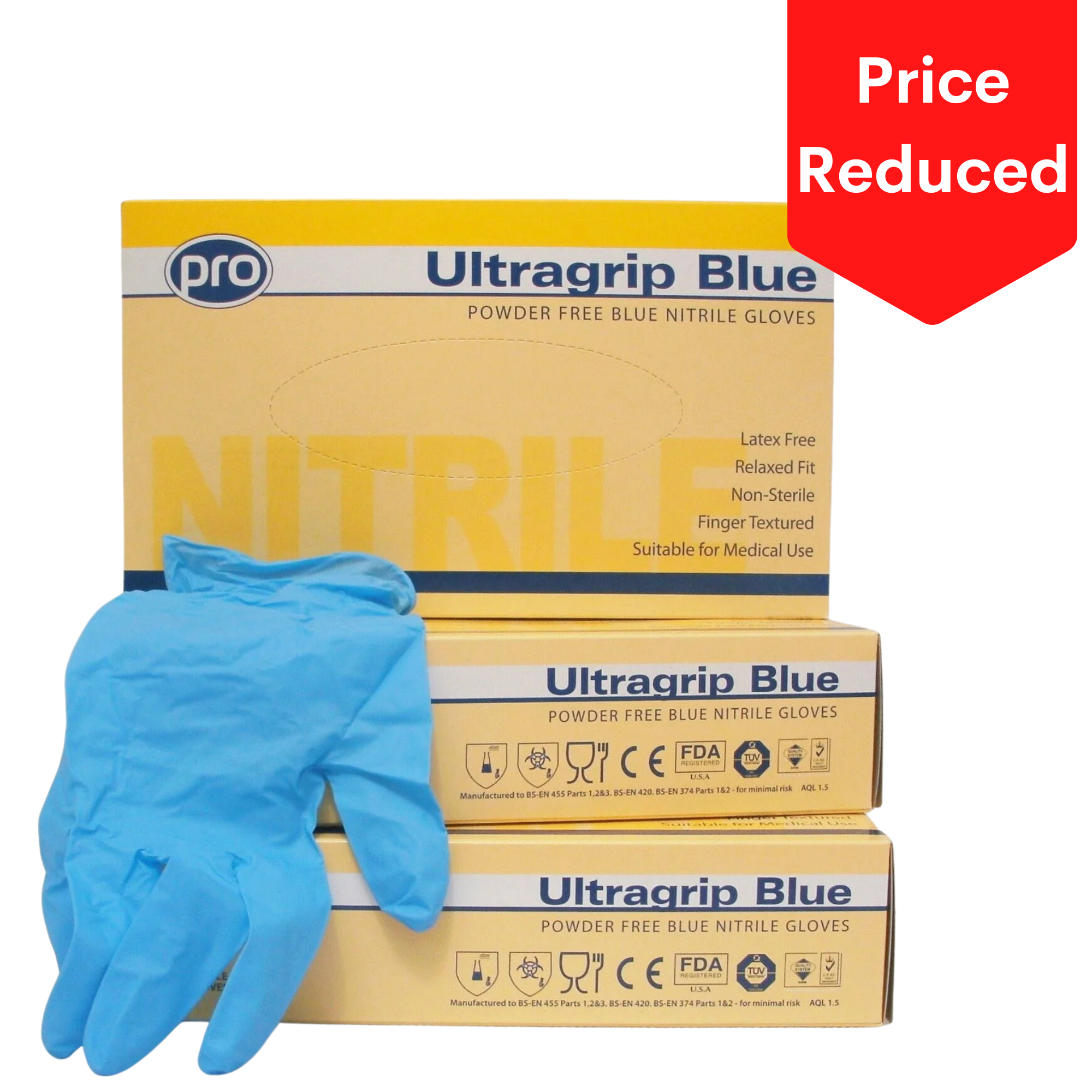 PRO Ultragrip BLUE Nitrile Gloves - Main Image